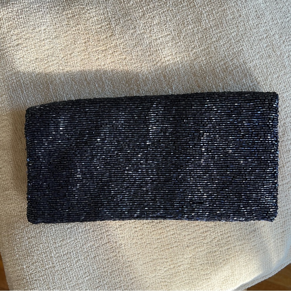 Beautiful special occasion beaded glass clutch.